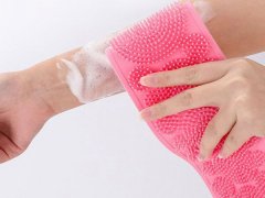 雙面硅膠洗澡搓泥帶_拉條背部強力洗澡巾 雙面硅膠洗澡搓泥帶_拉條背部強力洗澡巾